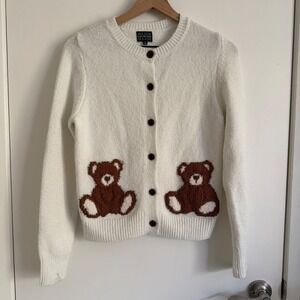 Major Label Group Teddy Bear Cardigan XS Cozy Girlhoodcore Whimsy Coquette